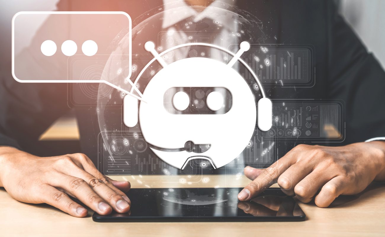 Ai chatbot smart digital customer service application concept