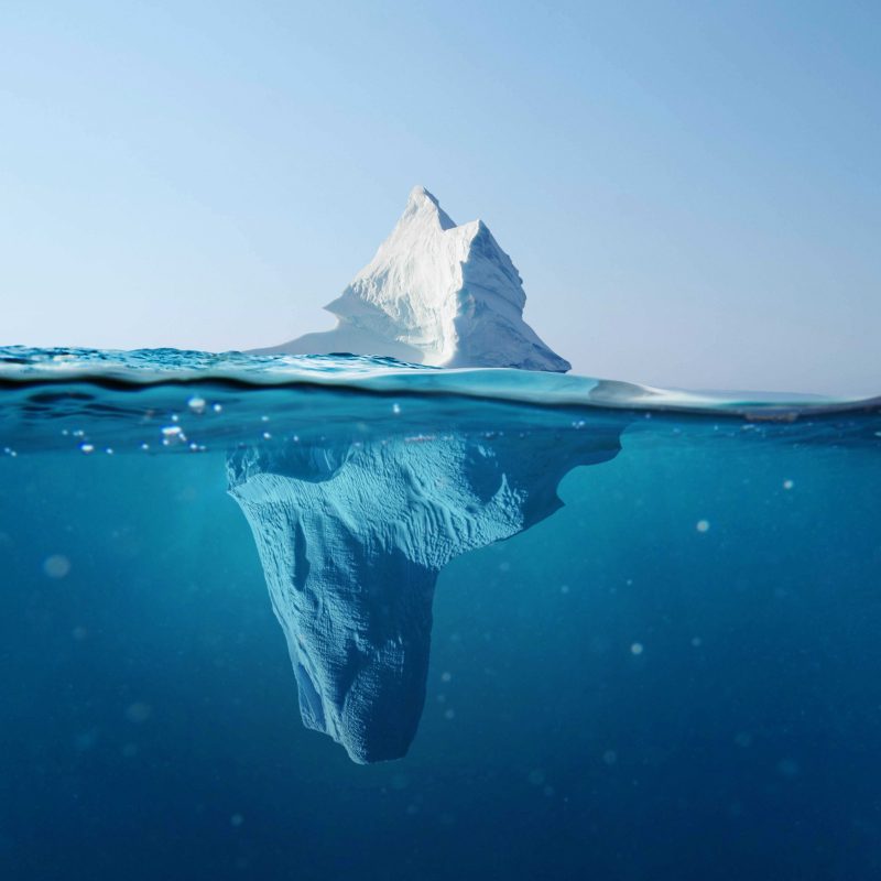 Beautiful iceberg ocean with view water global warming concept copy