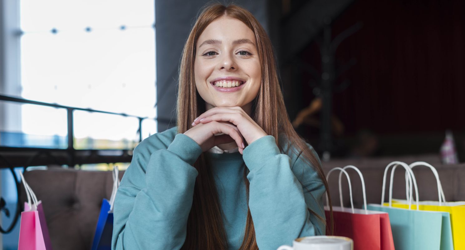 Portrait smiling woman looking photographer copy2