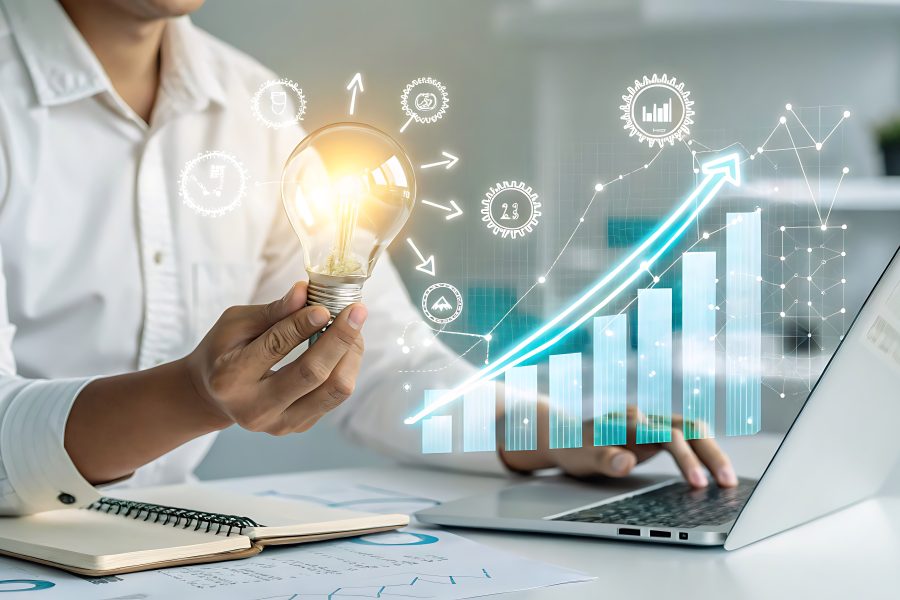 Bright ideas business growth copy