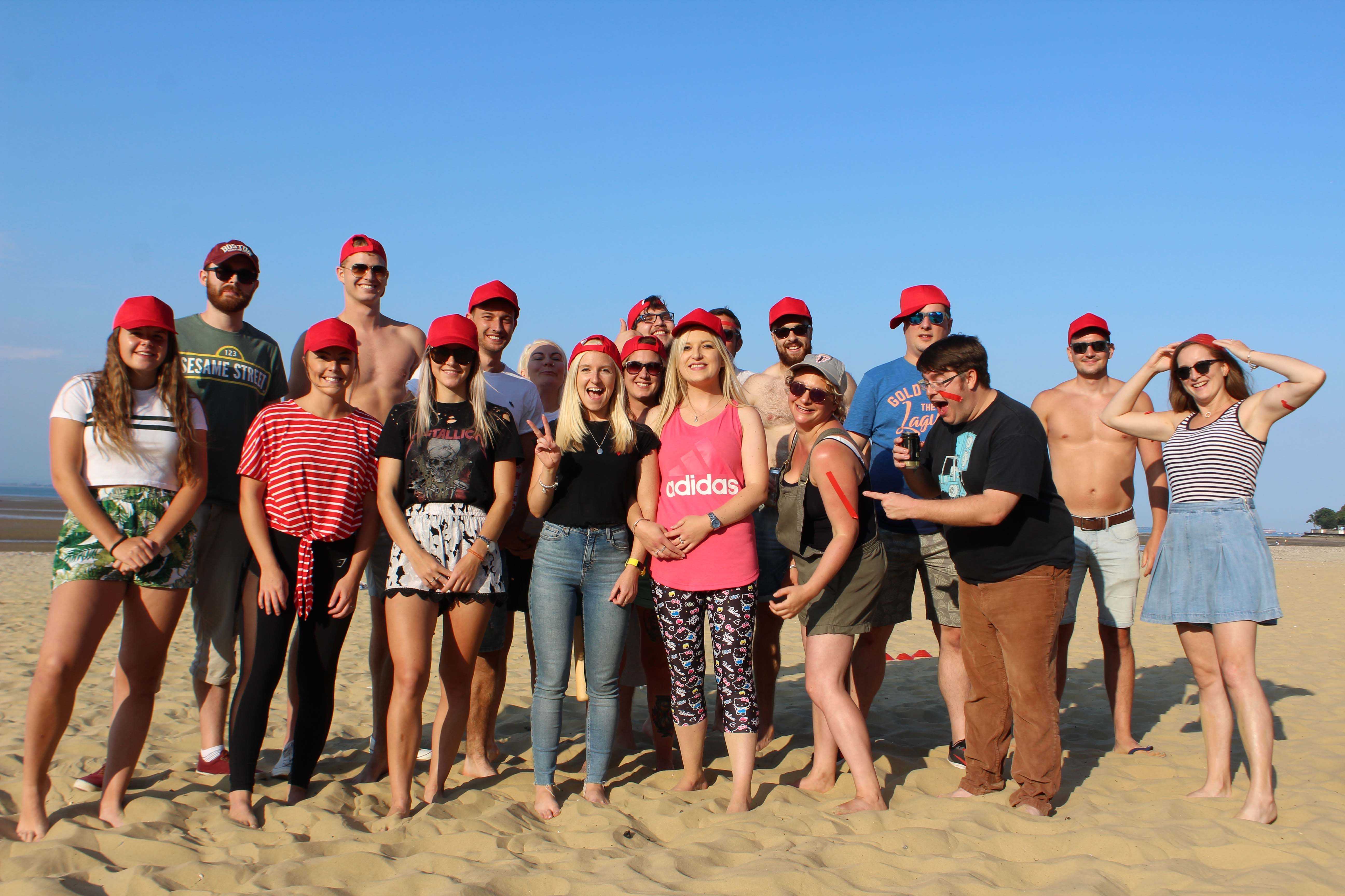 Bbq beach rounders Red